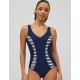 Слитный купальник Ysabel Mora SANTANTICO 82951, Цвет: тёмно-синий/белый, Размеры: 90B