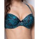 Бюстгальтер балконет Orhideja 553-292, Цвет: черно-бирюзовый, Размеры: 75G