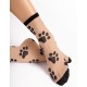 Носки с узором Fiore 1192/G PAWPAW 20 den телесный/чёрный, Цвет: телесный/чёрный, Размеры: UN