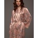 Длинный запашной халат Mia-Amore FIORA 4649, Цвет: персиковый, Размеры: 4XL/5XL