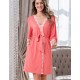 Домашний трикотажный халат Mia-Amore MARIA 1723 коралл, Цвет: коралл, Размеры: L/XL