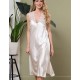 Сорочка шелковая длинная Mia-Amore WHITE SWAN 3558 молочный, Цвет: молочный, Размеры: 3XL