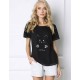 Пижама с шортами Aruelle CATWOMAN BLACK, Цвет: черный/белый, Размеры: XL Пижама с шортами Aruelle CATWOMAN BLACK, Цвет: черный/белый, Размеры: XL