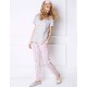 Пижама с брюками Aruelle DIAMONDS, Цвет: серый/розовый, Размеры: M