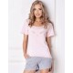 Пижама с шортами Aruelle WILD LOOK PINK, Цвет: розовый/серый, Размеры: XL