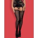 Чулки Obsessive LUSTELLA STOCKINGS, Цвет: черный, Размеры: S/M/L