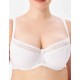 Кружевной бюстгальтер на поролоне Lina A 6086 белый, Цвет: белый, Размеры: 80D