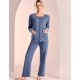 Пижама из хлопка Infiore MICROPIN MCR2897 jeans, Цвет: jeans (синий), Размеры: L