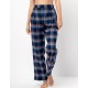 Домашние фланелевые брюки Key LHE 431, Цвет: тёмно-синий, Размеры: S