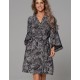 Короткий запашной халат Mia-Amore JOLINE 5583, Цвет: черный, Размеры: 2XL/3XL Короткий запашной халат Mia-Amore JOLINE 5583, Цвет: черный, Размеры: 2XL/3XL