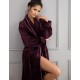 Тёплый женский халат Sensis CAMERON, Цвет: бордовый, Размеры: L