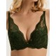 Кружевной бюстгальтер пуш-ап Esotiq 43633 KAVI тёмно-зелёный, Цвет: тёмно-зелёный, Размеры: 65C