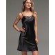 Короткая шёлковая сорочка Mia-Amore LILIROSE 4590 черный, Цвет: черный, Размеры: 3XL