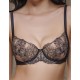 Бюстгальтер из полупрозрачной вышивки Mioocchi BEATRICE 8339 nero, Цвет: nero (черный), Размеры: 70B