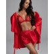 Атласный пеньюар с топом и шортами Mia-Amore LOLI 2315 красный, Цвет: красный, Размеры: 2XL