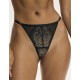 Кружевные трусики стринги Esotiq CROWN 43749 черный, Цвет: черный, Размеры: S