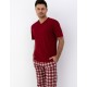 Хлопковая мужская пижама Sensis MATTHEW, Цвет: тёмно-красный, Размеры: L
