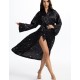 Длинный атласный халат Mia-Amore ESTELLA 2249, Цвет: черный, Размеры: 2XL/3XL