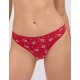 Стринги с рождественским принтом Ysabel Mora 19488, Цвет: красный, Размеры: L