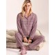 Пижама с принтом Infiore NEWCHIC NWC3942 snob, Цвет: snob (кофейно-розовый), Размеры: L