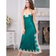 Длинная сорочка с кружевом Mia-Amore MARILIN DELUXE 3448 изумрудный, Цвет: изумрудный, Размеры: L