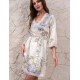 Халат шелковый Mia-Amore LILIANNA 5993, Цвет: молочный, Размеры: 2XL/3XL