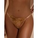 Трусики стринги Kinga GOLDEN STRAP 1260/1-S, Цвет: золотой, Размеры: S