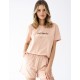 Трикотажная пижама с шортами Sensis ANIKA, Цвет: персиковый, Размеры: M