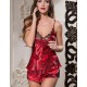 Шелковый комплект с шортами Mia-Amore CARMEN 3165, Цвет: бордо, Размеры: 2XL