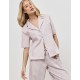 Хлопковая пижама с брюками Aruelle ELOW, Цвет: светло-розовый, Размеры: M