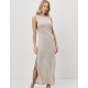 Длинное платье с разрезами Aruelle GLOW, Цвет: светло-бежевый, Размеры: S