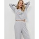 Комплект женский со штанами Aruelle NEVE SET, Цвет: светло-серый, Размеры: XS