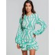 Короткое пляжное платье Cosita Linda CLC26059 MAYAN SHADES, Цвет: бирюзовый, Размеры: L