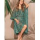 Туника из принтованной сетки Mia-Amore LUMINEL 2182, Цвет: зеленый, Размеры: 4XL/5XL