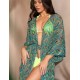 Длинный пляжный халат Mia-Amore LUMINEL 2187, Цвет: зеленый, Размеры: 4XL/5XL