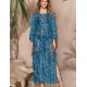 Длинная пляжная туника Mia-Amore TROPICAL ISLAND 2367, Цвет: синий, Размеры: 4XL/5XL