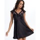 Шелковая сорочка-платье Mia-Amore VALENSIA 3261 черный, Цвет: черный, Размеры: L