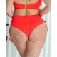 Плавки бразилиана высокие Kris Line CORAL brasyliana high waist, Цвет: коралл, Размеры: M
