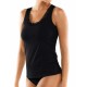 Хлопковая майка с кружевом Sielei NATURAL COTTON 1434 nero, Цвет: nero (черный), Размеры: XS