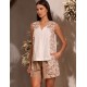 Комплект блузка с шортами Mia-Amore DORA 5812, Цвет: бежевый, Размеры: 2XL