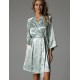 Шелковый короткий халат Mia-Amore TIFFANY 4913, Цвет: мятный, Размеры: 2XL/3XL