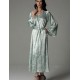 Шелковый длинный халат Mia-Amore TIFFANY 4919, Цвет: мятный, Размеры: 2XL/3XL
