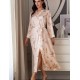 Длинный шелковый халат Mia-Amore GARDENIA 9029, Цвет: мультицвет, Размеры: L/XL