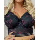 Бюстгальтер бралетт Kris Line BLOSSOM Softbralette longline, Цвет: черный+сиреневый, Размеры: 65J