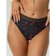 Трусики стринги Kris Line BLOSSOM stringshorts, Цвет: черный+сиреневый, Размеры: M