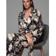 Черная пижама с цветами Mia-Amore DENISA 4866, Цвет: мультицвет, Размеры: 2XL