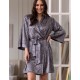 Короткий запашной халат Mia-Amore DIORA 4993 графит, Цвет: графит, Размеры: S/M