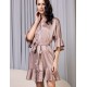 Халат с декоративными воланами Mia-Amore FLORENCE 2353, Цвет: карамель, Размеры: 2XL/3XL