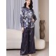 Шелковый брючный комплект Mia-Amore JULIET 4906 черника, Цвет: черника, Размеры: 2XL