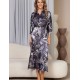 Рубашка с тонким поясом Mia-Amore JULIET 4908 черника, Цвет: черника, Размеры: M